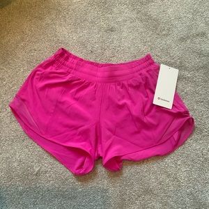 RARE lululemon sonic pink hotty hot shorts